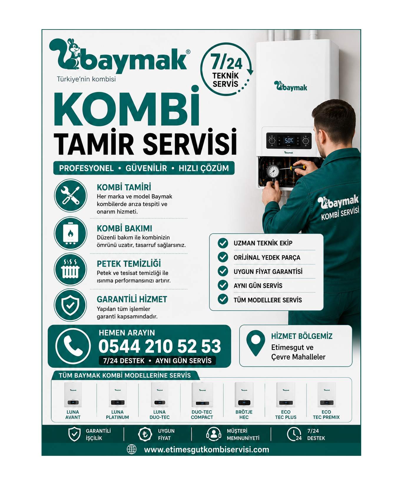 BAYMAK KOMBİ TAMİR SERVİSİ